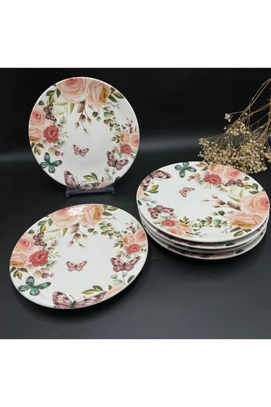 6'lı Yuvarlak Pasta Tabağı