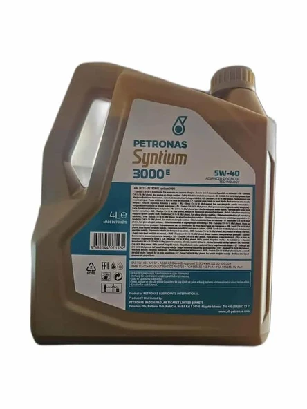Syntium 3000 E 5W 40 İleri Tam Sentetik Motor Yağı - Resim 2