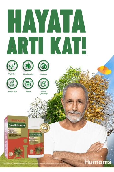 Humanis Saw Palmetto Isırgan ve Bitki Ekstreleri İçeren 60 Tablet - Resim 2