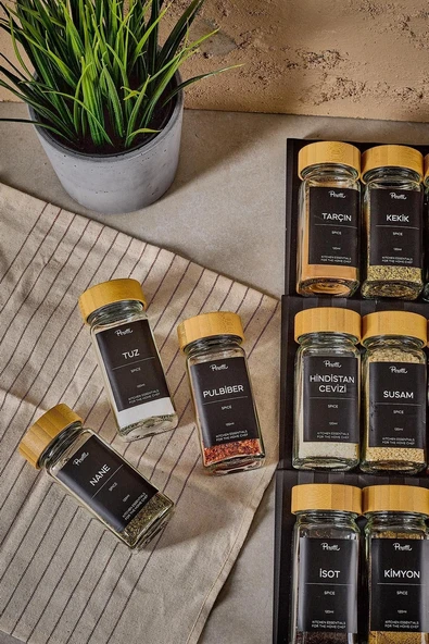 Perotti 12 Li Raul Bambu Baharatlık Kare 16777 Şeffaf ürün görseli 1