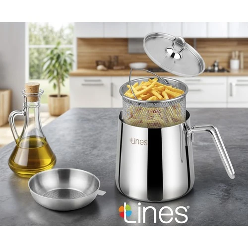 Lines LKX-1000 4 Parça Çelik Kızartma Tenceresi 13,7x13cm 2lt ürün görseli