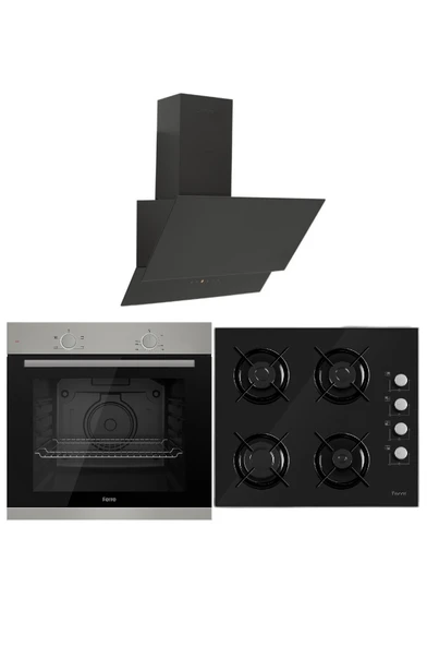 FERRE XE SERİSİ SİYAH ANKASTRE SET (XE61MDV-2140-SFMM600) - 1