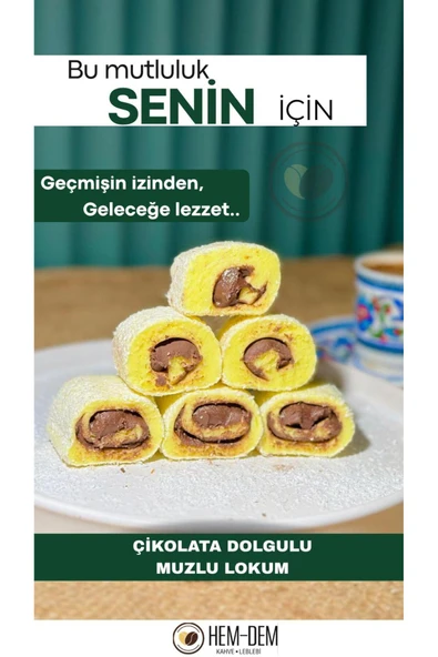 Hemdem Çikolata Dolgulu Muzlu Lokum 1 kg - Her Lokmada Farklı Bir Uyum - 1