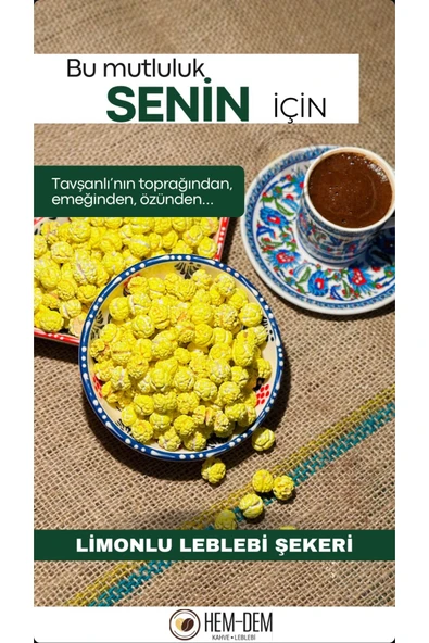 Hemdem Limonlu Leblebi Şekeri 400 g , Çıtır, Ferahlatıcı ve Katkısız Atıştırmalık - 1