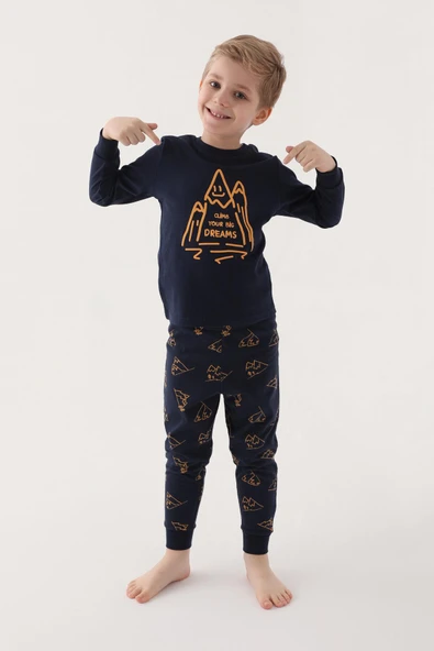 Roly Poly 3171 Aspire To İnside Erkek Çocuk Uzun Kol Pijama Takım - Resim 2