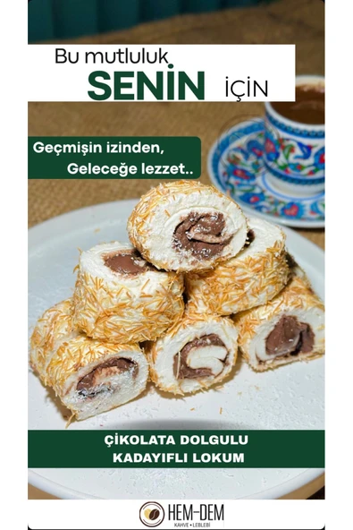 Hemdem Çikolata Dolgulu Kadayıflı Lokum 500 gr - 1