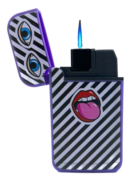 Zengaz Cool Tasarım Jet Alev Çakmak - Happy Mouth - Resim 3