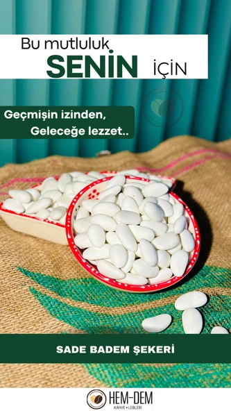 Hemdem Sade Badem Şekeri 250 gr - Geleneksel ve Çıtır Lezzet ürün görseli 1