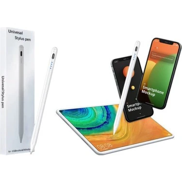 SIFIR ÜRÜN Platoon PL-9501 Şarjlı Ios Android Windows Uyumlu Tablet Telefon Ipad Yazı Çizim Kalemi Yedek Uç - Tablet Kalemi