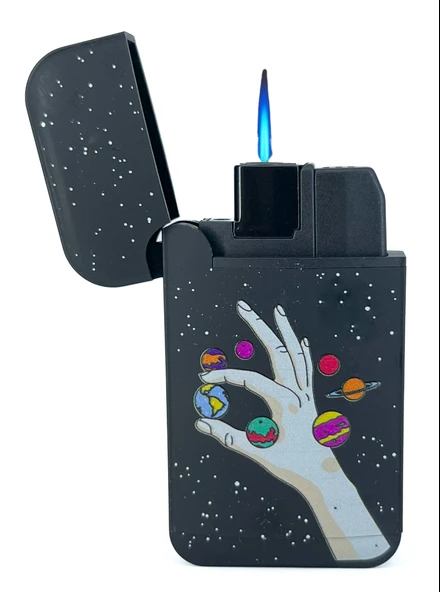 Zengaz Cool Tasarım Jet Alev Çakmak - Planets Orbiting - Resim 3