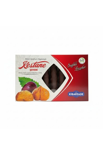 Kibarzade Bitter Çikolatalı Kestane Şekeri 140 gr , Bitter Çikolata Kaplamalı - 3