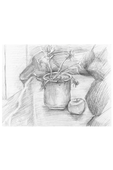 Fio A5 Spiralli Eskiz Defteri 90 gr Keep Smiling Karakalem Çizim Seti 12'li Eskiz Seti Sketching Set - Resim 5