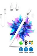 SIFIR ÜRÜN Platoon PL-9501 Şarjlı Ios Android Windows Uyumlu Tablet Telefon Ipad Yazı Çizim Kalemi Yedek Uç - Tablet Kalemi - 5