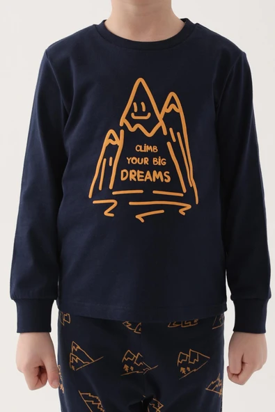 Roly Poly 3171 Aspire To İnside Erkek Çocuk Uzun Kol Pijama Takım - Resim 4