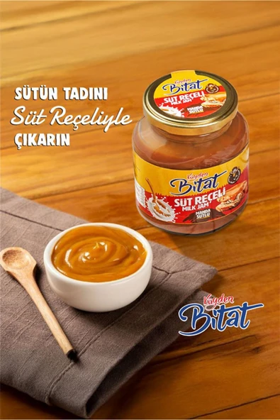Köyden Bitat Manda Sütlü Süt Reçeli 350 gr - Doğal, Glütensiz, Vitamin ve Mineral Deposu