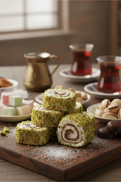 Hemdem Çikolata Dolgulu Antep Fıstıklı Lokum 500 gr - Gurme Lezzet - 3