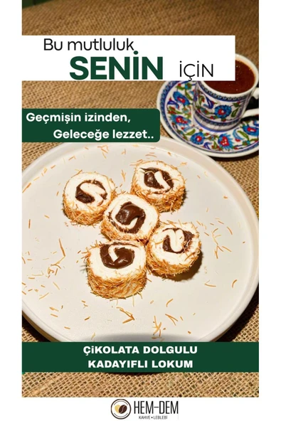Hemdem Çikolata Dolgulu Kadayıflı Lokum 500 gr - 2