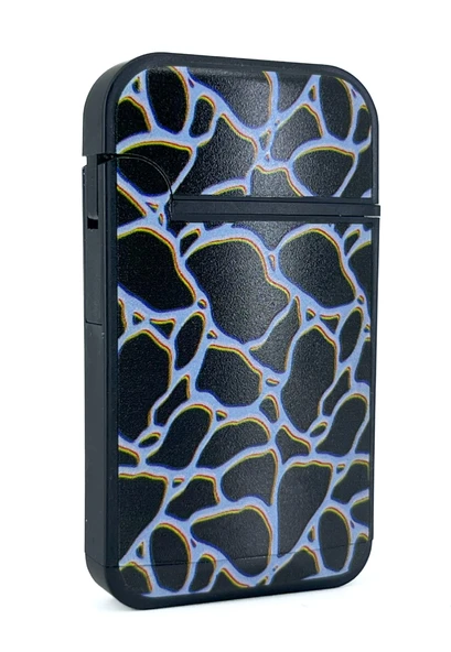 Zengaz Cool Tasarım Jet Alev Çakmak - Black Crackle - Resim 2