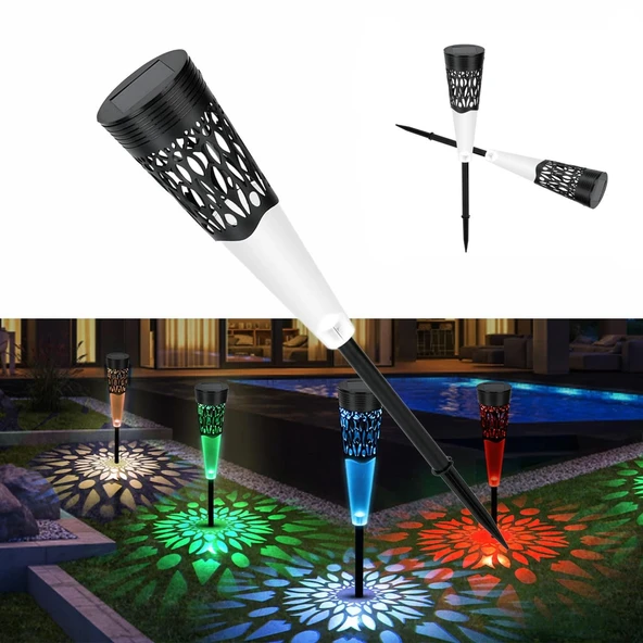 MİGHTY 6 Lİ PAKET RGB ÇOK RENKLİ GÜNEŞ YOLU GÜNEŞ ENERJİLİ BAHÇE AYDINLATMA SOLAR BAHÇE SÜSÜ