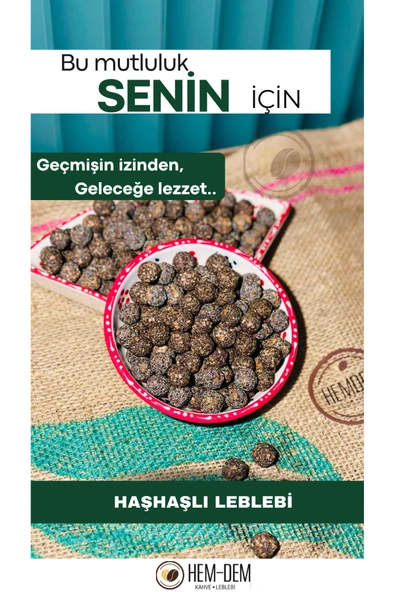 Hemdem Çifte Kavrulmuş Haşhaşlı Leblebi 400 g , Çıtır ve Taptaze Lezzet - 1