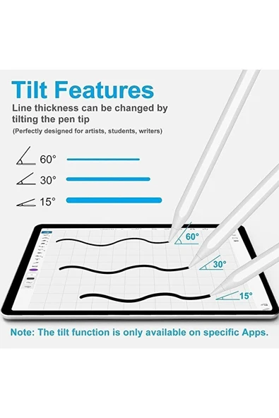 SIFIR ÜRÜN Platoon PL-9501 Şarjlı Ios Android Windows Uyumlu Tablet Telefon Ipad Yazı Çizim Kalemi Yedek Uç - Tablet Kalemi - 4