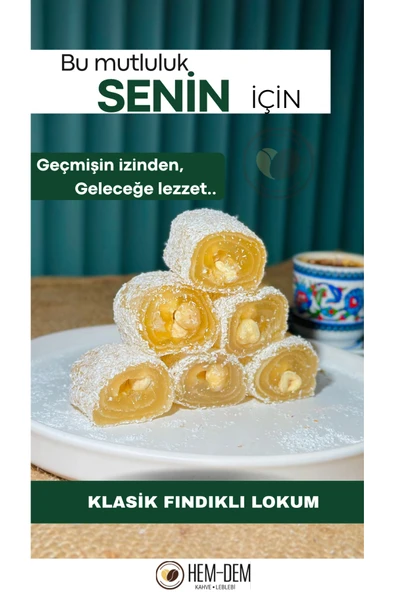 Hemdem Klasik Fındıklı Lokum 500 gr - Yıllardır Değişmeyen Geleneksel Lezzet - 1