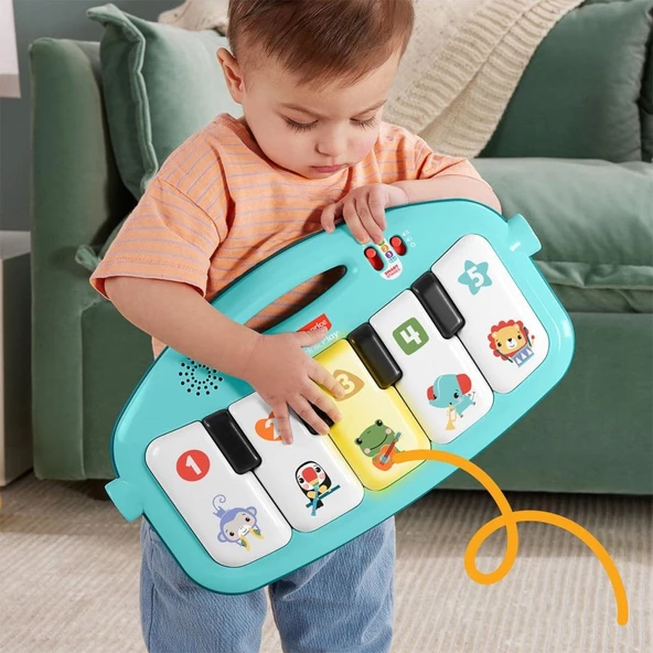 HWY49 Fisher-Price Neşeli Hayvanlar Piyanolu Jimnastik Merkezi - 3