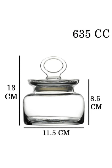 4 Adet 98863 Kitchen Vakumlu Kapaklı Cam Saklama Kabı Kavanozu 635cc - 3