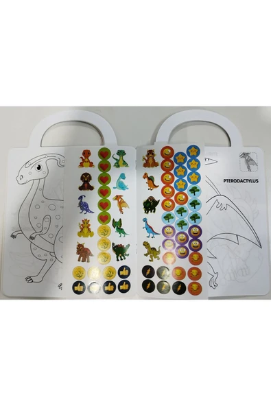 Artenino ÇANTALI BOYAMA KİTABI - DİNOZORLAR - Resim 2