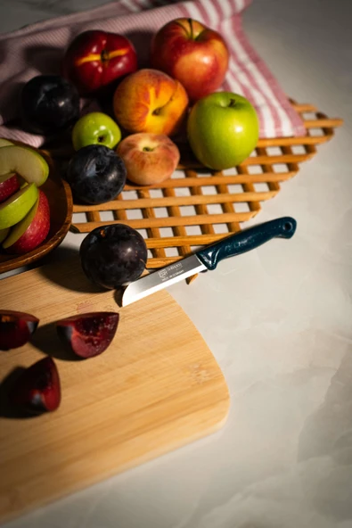 Solingen Simli Meyve Bıçağı – Yeşil Saplı, 18,5 cm, Paslanmaz Alman Çeliği (Tekli) - Resim 2