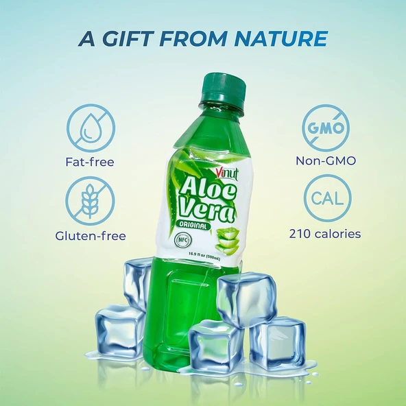 VİNUT ALOE VERA PARÇACIKLI İÇECEK 500 ML X3 ADET - 2