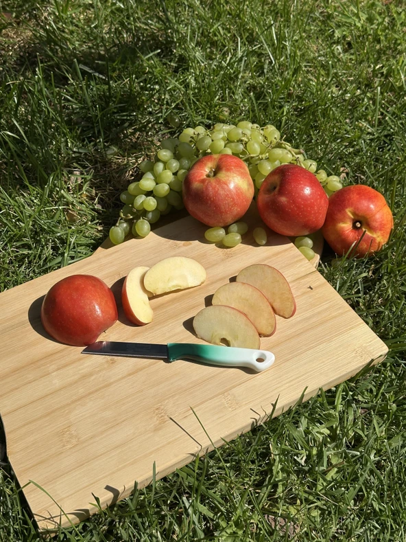 Solingen Ebruli Yeşil Tırtıklı Meyve Bıçağı – 18,5 cm, Paslanmaz Alman Çeliği, Ergonomik Sap (Tekli) - Resim 3