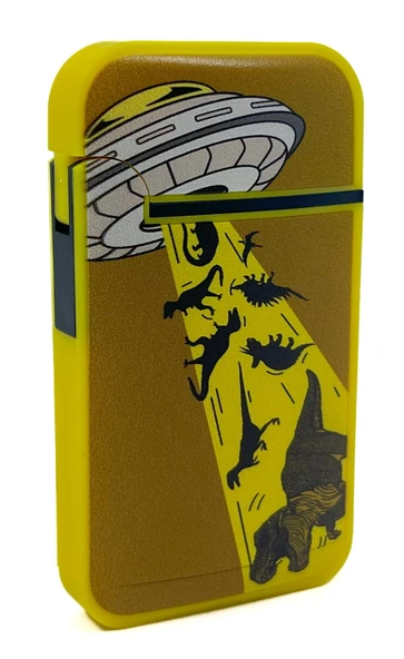 Zengaz Cool Tasarım Jet Alev Çakmak - Ufo Dino Abducting - Resim 2