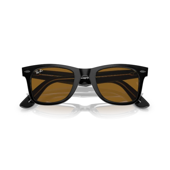 Ray-Ban Wayfarer 2140 129433 Black/Transparent-Brown Güneş Gözlüğü - Resim 2