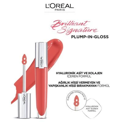 L'Oreal Paris Birilliant Signature Plumping Dudak Parlatıcısı Likit Ruj 410 - 3