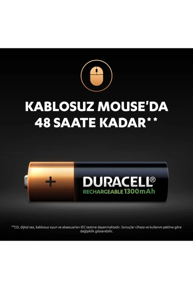 Duracell Şarj Edilebilir Aa 1300 Mah Kalem Pil, 2'li - 5