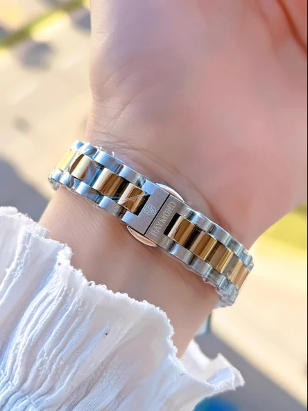 Raymond 2 Yıl Garantili Çelik Kasa Ve Kordon Kararma Renk Atma Yapmaz 5 Atm Kadın Kol Saati 611189.1 - 3