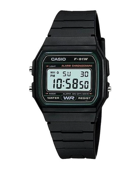 CASIO F-91W-1DG ERKEK KOL SAATİ - Resim 2