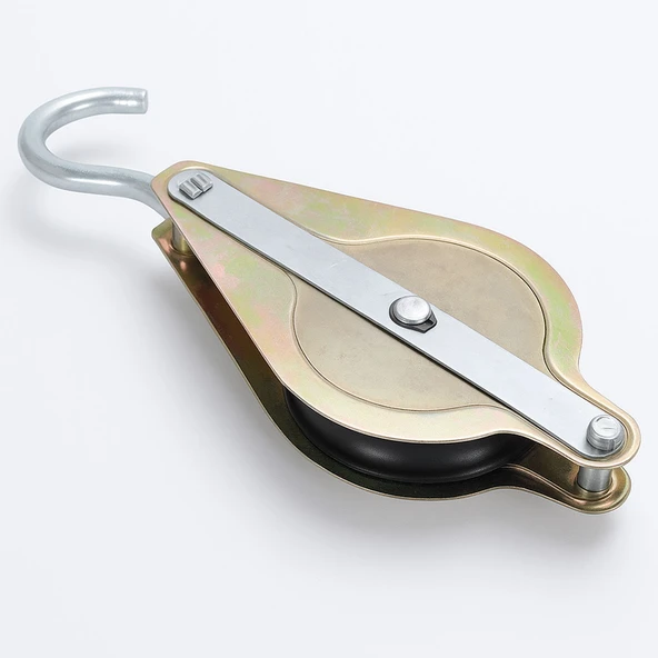 Metal İnşaat Makarası 125 mm Dayanıklı Taşıma Yük Kaldırma Kasnak Sistemi Şantiye Vinç Aksesuarı - Resim 3