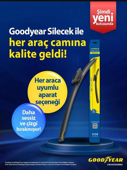 Velonova GOOD YEAR 2’li Set Araca Özel Silecek Takımı Renault Symbol 2012-2019 Ön Cam Sileceği 550mm-480mm - Resim 2
