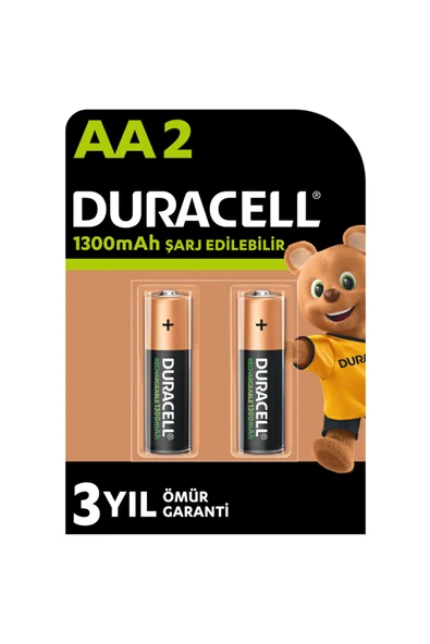 Duracell Şarj Edilebilir Aa 1300 Mah Kalem Pil, 2'li