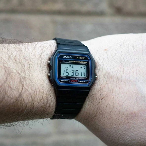 CASIO F-91W-1DG ERKEK KOL SAATİ - Resim 4