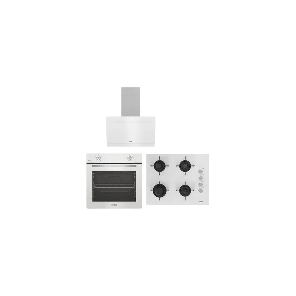 Altus Beyaz Cam Ankastre Set (Ala 310HW - Ala 159 Dhw - Ala 525 W) - 2