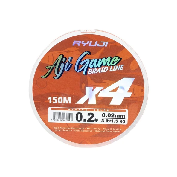 Ryuji Aji Game 4X 150M Orange İp Misina