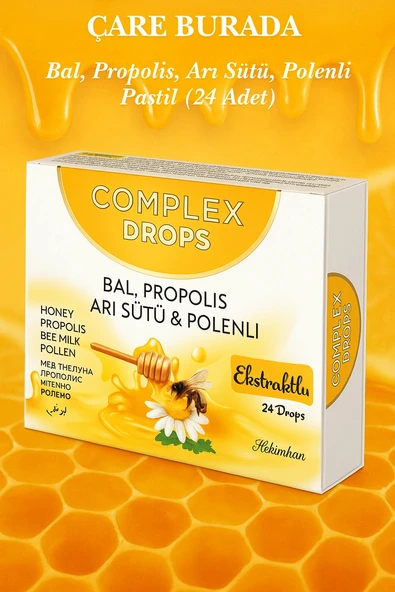 Bal & Propolis & Arı Sütü & Polenli Pastil (24'lü)