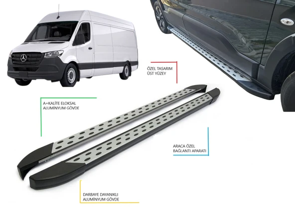 SPRİNTER UZUN ŞASE  NOKTALI YAN BASAMAK 2019 2020 2021 2022 2023 2024 2025 2026 2027 ürün görseli 1