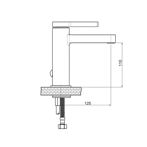 GPD Mlb165-S-R Gildo Lavabo Bataryası Siyah-Rose Gold - Resim 2