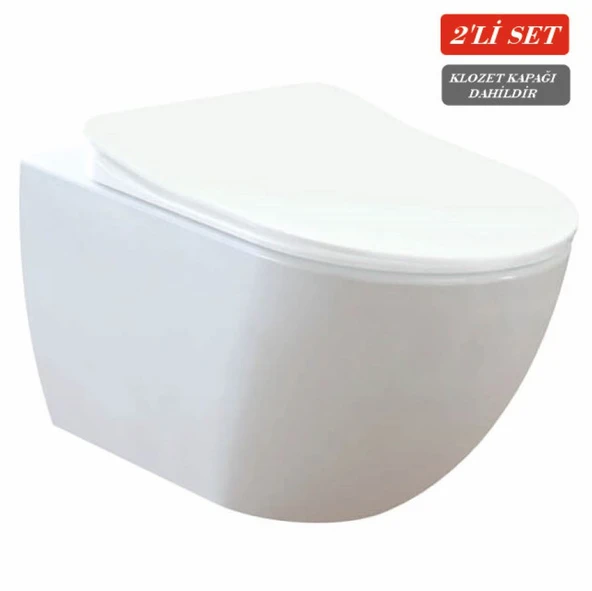 Creavit Free Asma Klozet (FE320.00) + Duck TP Yavaş Kapanan Kapak 2'li Set