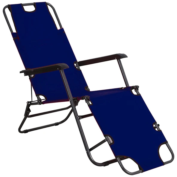 Katlanır Kamp Sandalyesi Lacivert (Şezlong) ürün görseli