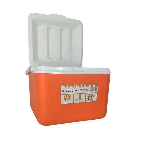 Freeze Peak 26 L Soğutucu Buzluk 28 QT Turuncu - Resim 2